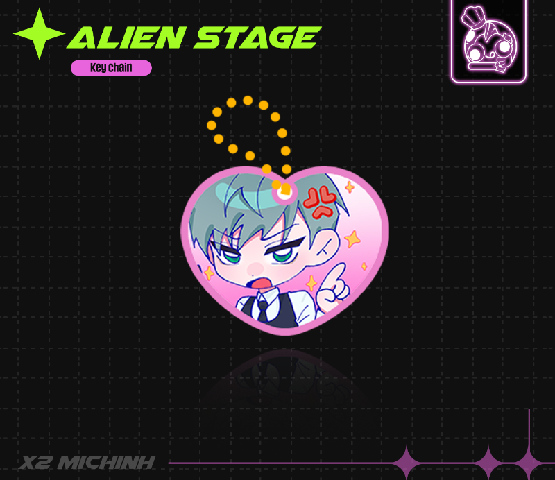 ALIEN STAGE Heart Keychain