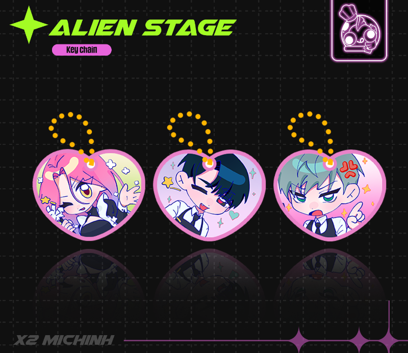 ALIEN STAGE Heart Keychain