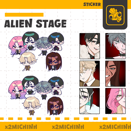 ALIEN STAGE Sticker set 1