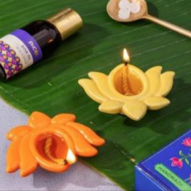 Phool Handmade Ceramic Lotus Diyas