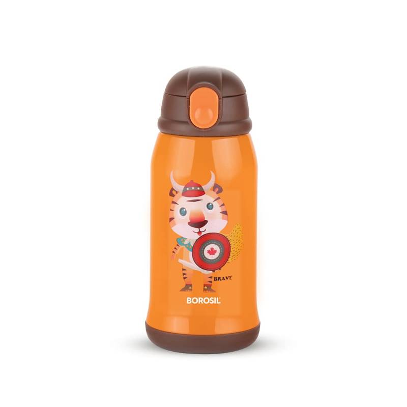 Borosil Tigry 500 ml Stainless Steel Kids Sipper Water Bottle