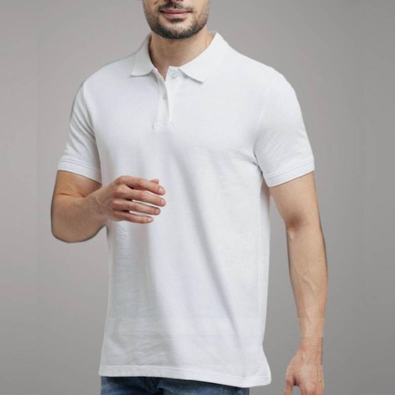 Jack & Jones Jacquard Polo T - Shirt - White