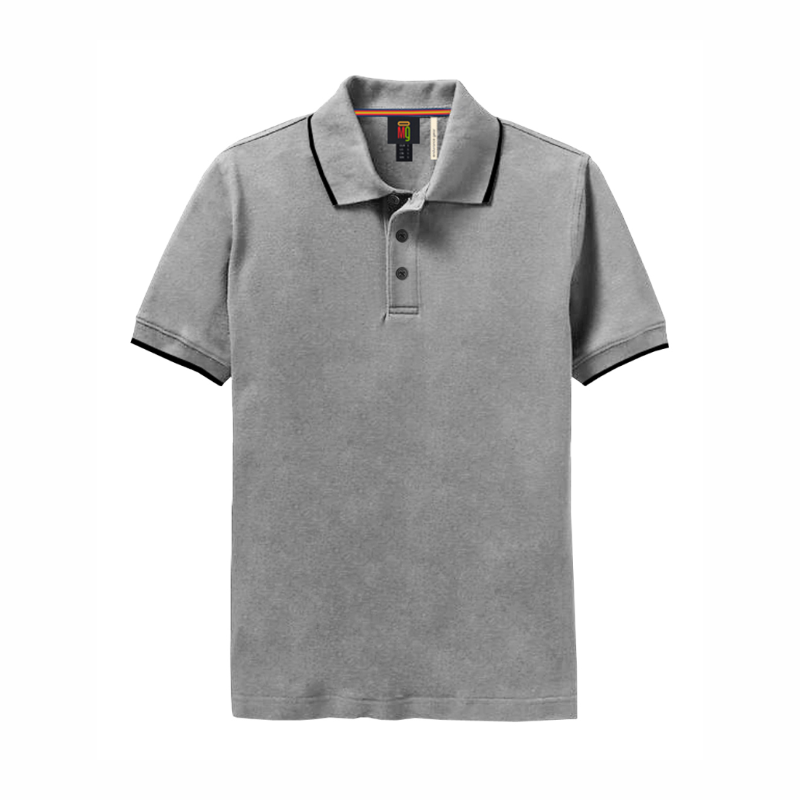 OMG Endurance Unisex Tipping Polo T-Shirt - Grey With Black