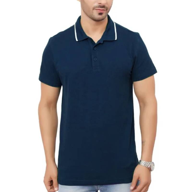 Adidas 100% Cotton Tipping Polo T-Shirt - IX3309 - CONavy