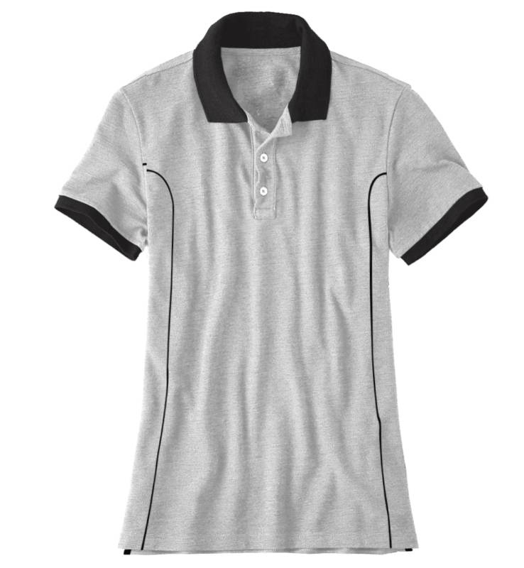 OMG Women's Pattern Polo T-Shirt I - White With Black