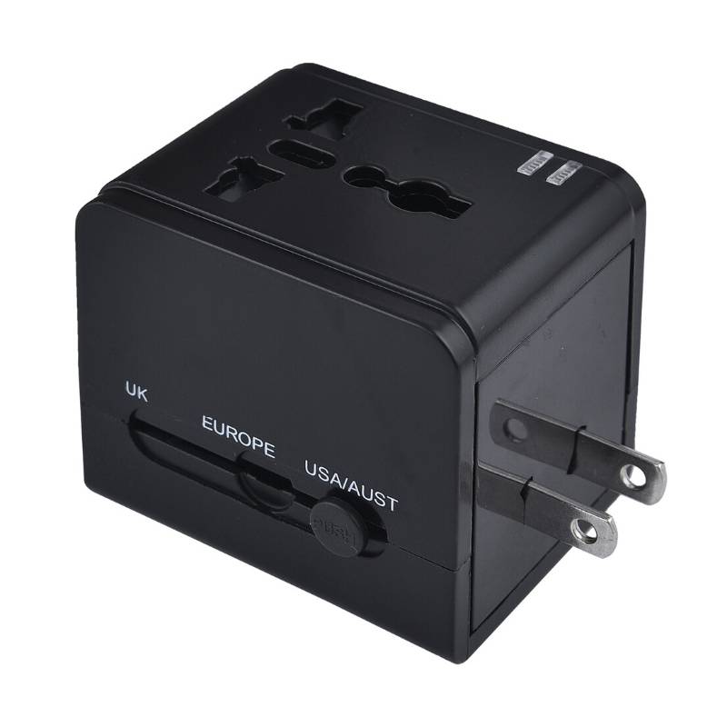 Urban Gear Cube Pro Universal Travel Adaptor 2USB + Type C - Black