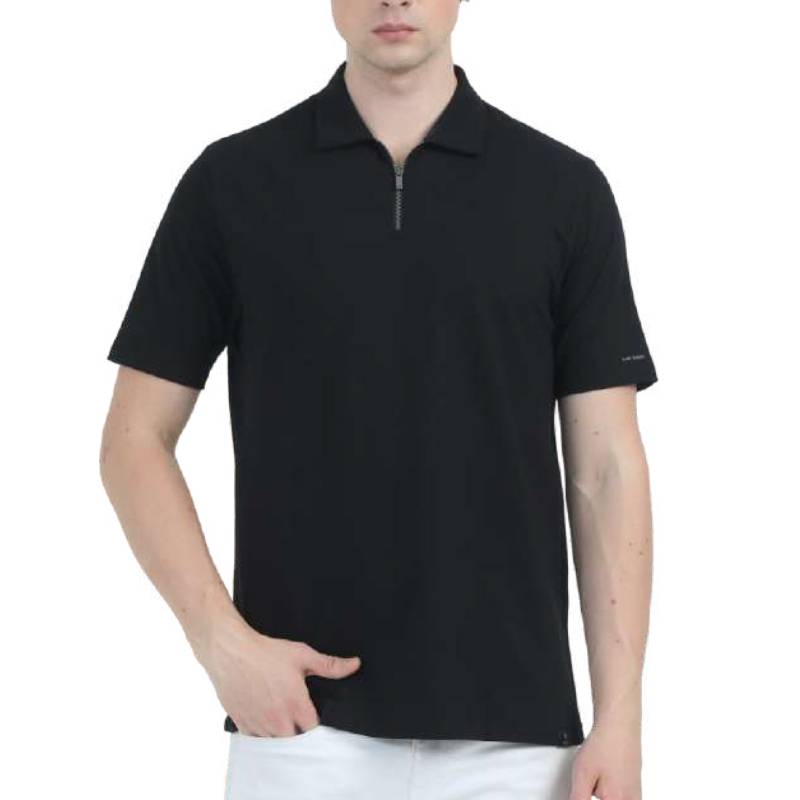Rare Rabbit Unisex Vintage Zip Polo T-Shirt