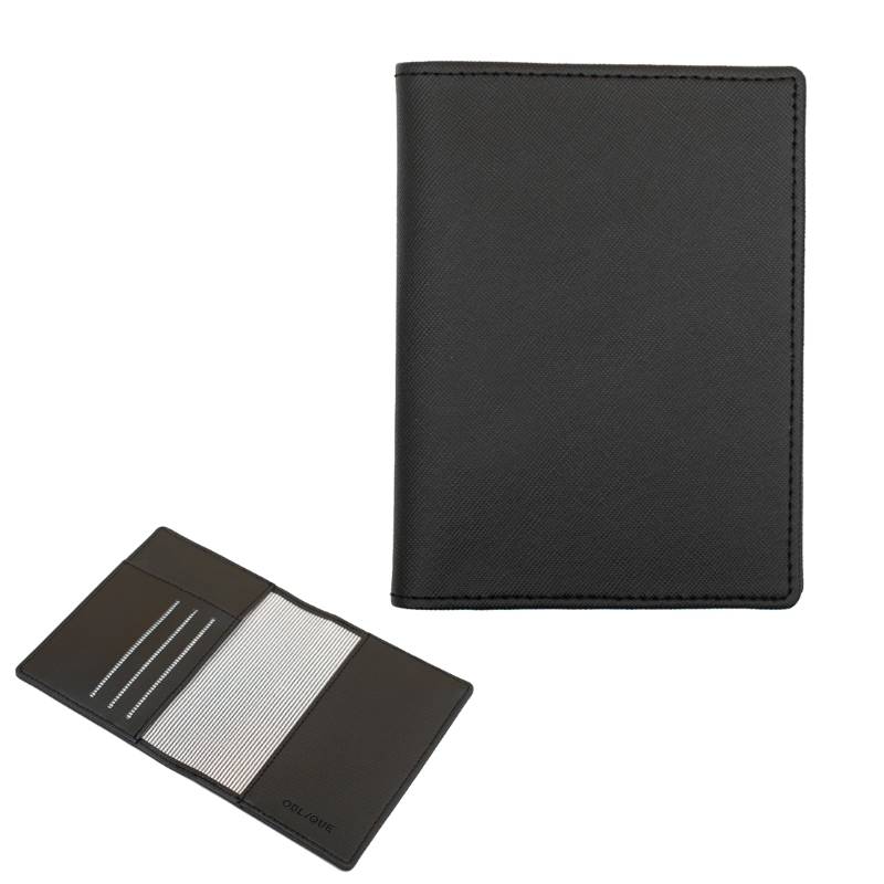 Oblique Tripp Passport Case - Black