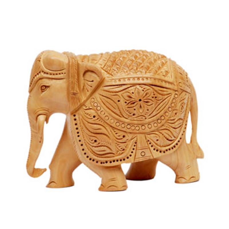 Wooden Elephant Sculpture