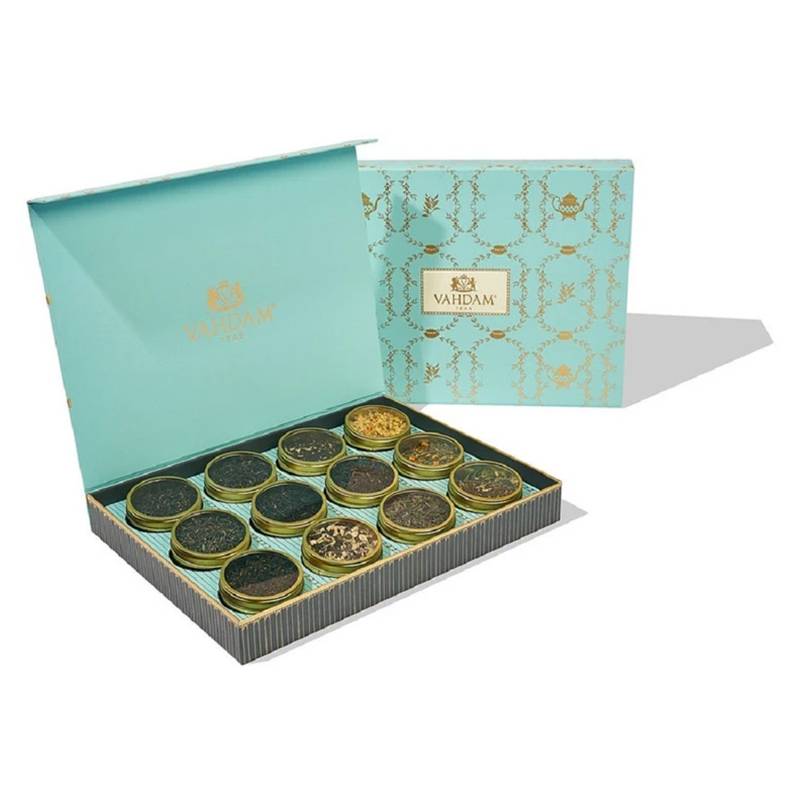 Vahdam Bloom - 12 Assorted Assorted Tea Blend Festive Gift Box  (250 g)