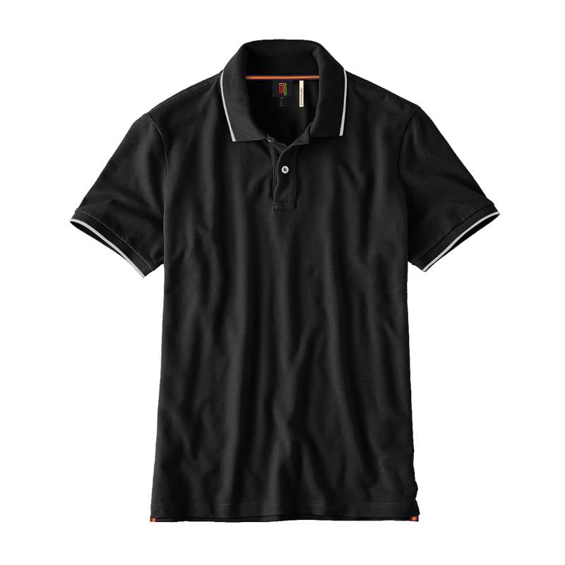 OMG Endurance Men's Tipping Polo T-Shirt - Black With White