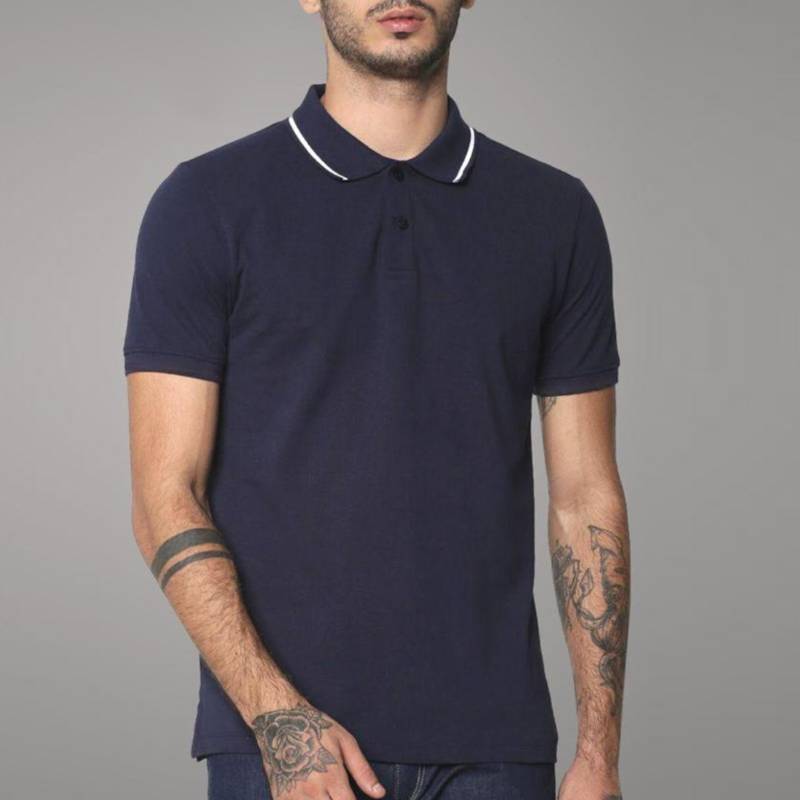 Jack & Jones Coolmax Polo T-Shirt - Navy Blue