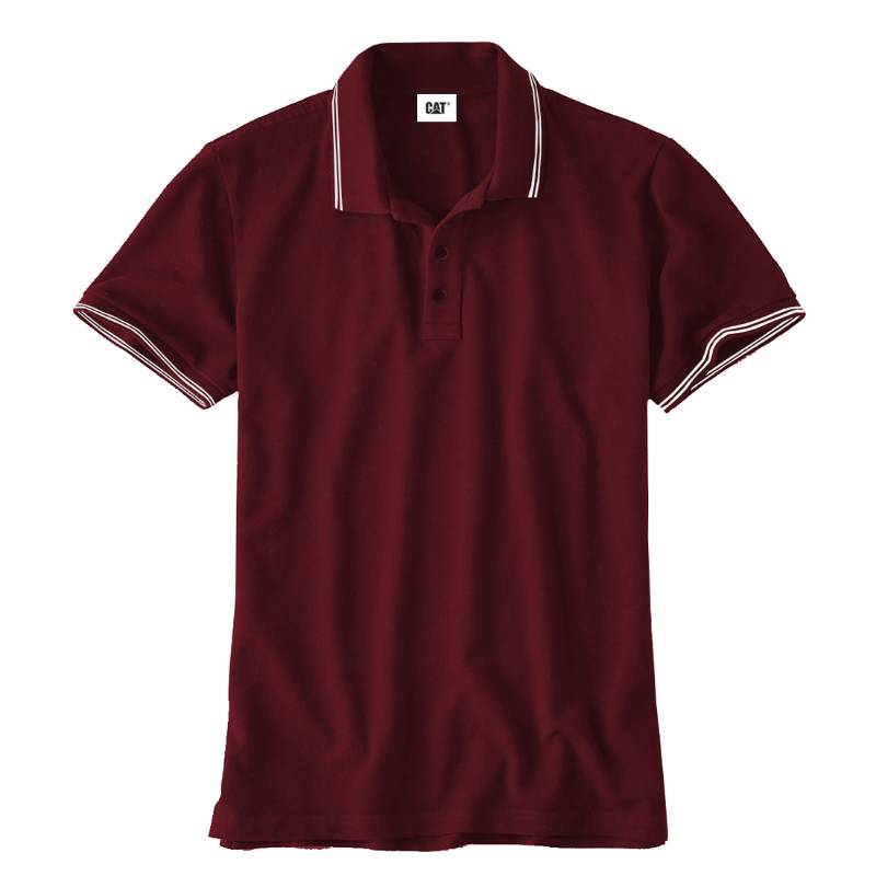 OMG Endurance Tipping Polo T-Shirt - Maroon With White