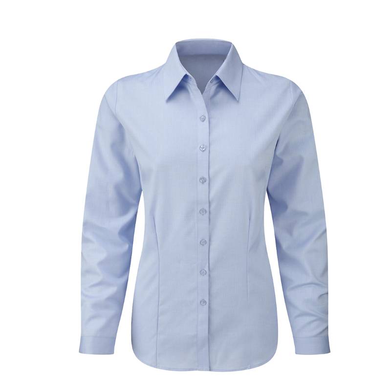 OMG Women's Casual Full Sleeve Formal Shirt - Blue