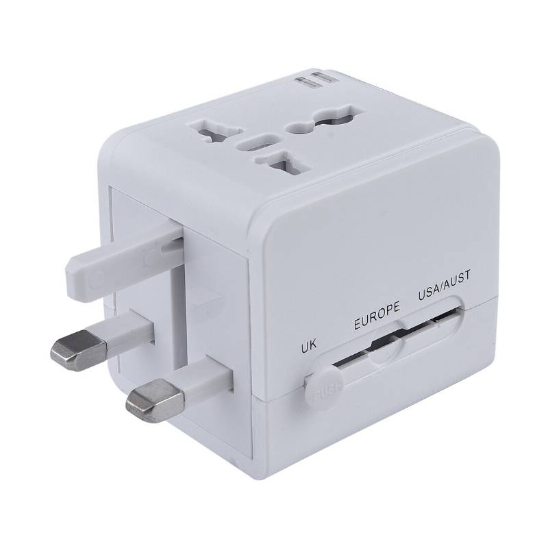 Urban Gear Cube Pro Universal Travel Adaptor 2USB + Type C - White