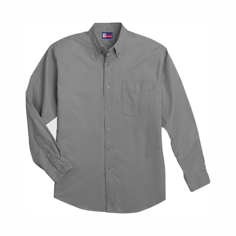 US Basic Men's Casual Full Sleeve Formal Shirt - Grey