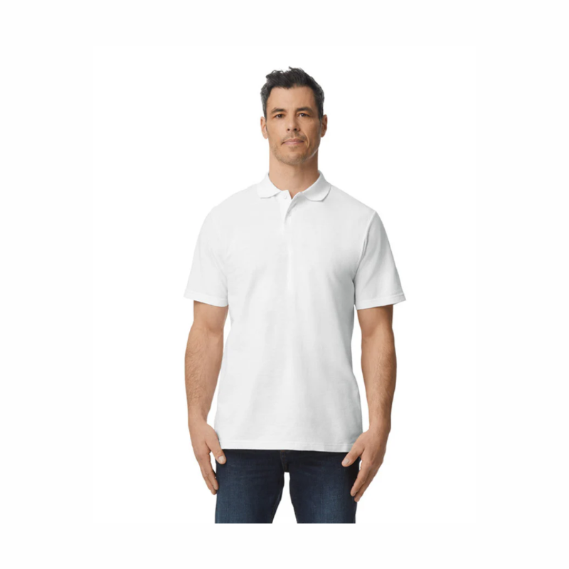 Gildan Softstyle Adult Pique Polo T-Shirt - White