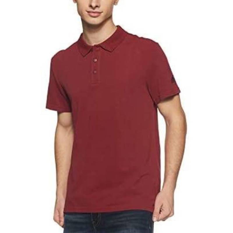 Adidas Poly Cotton Polo T-Shirt - HI5593- Maroon