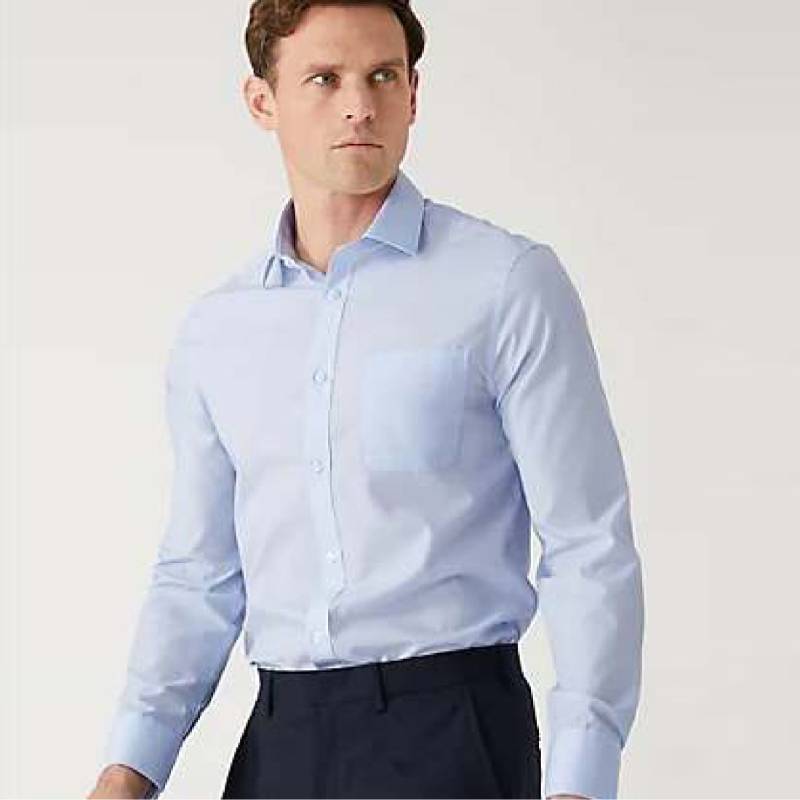 M & S Men's Formal Shirt - Sky Blue