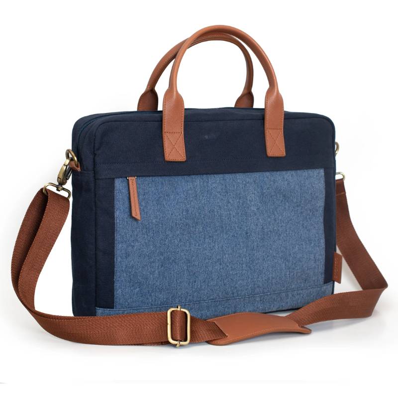 Oblique Trooper Laptop Messenger Bag - Blue/Navy