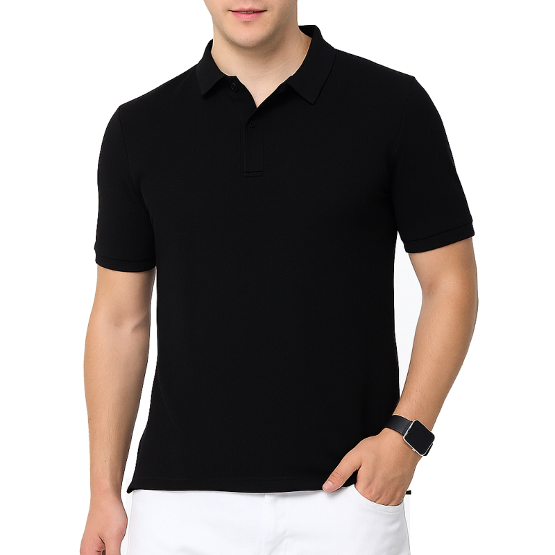 Vanheusen Unisex Polo T-Shirt - Black