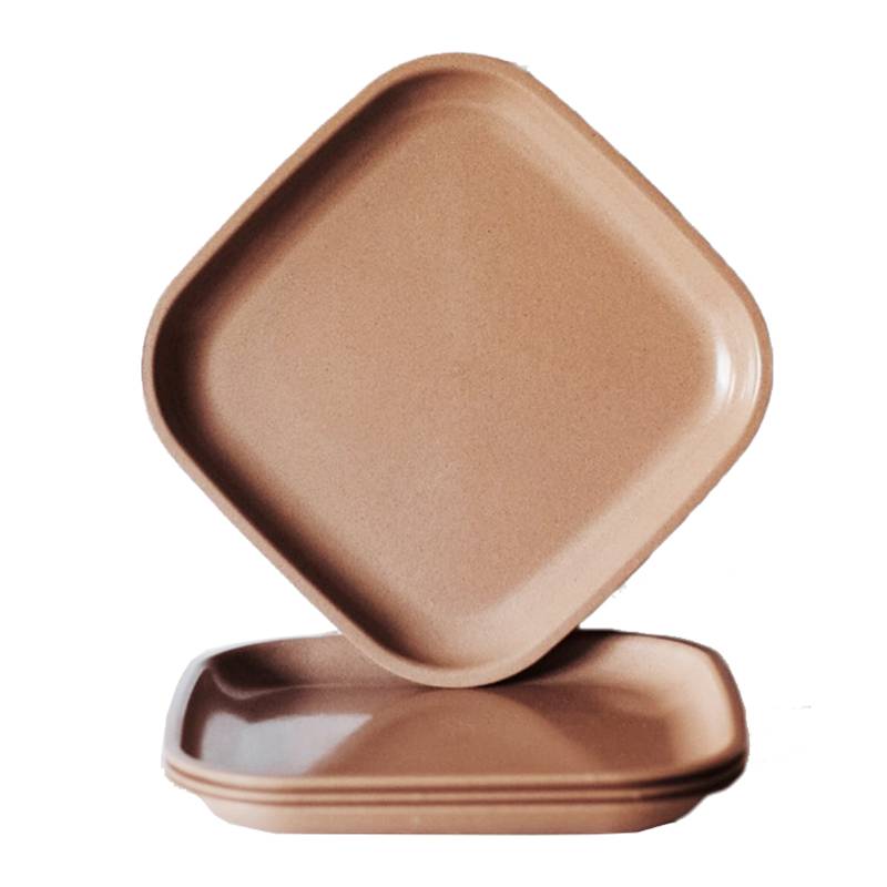 Pine Needle Patio Plate-Beige