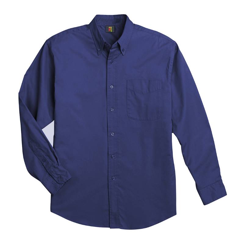 OMG Men's Casual Full Sleeve Formal Shirt - Dark Blue