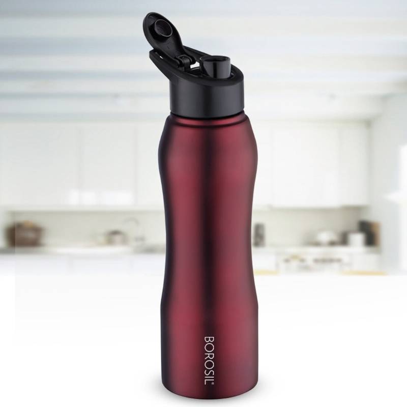 Borosil Hydra Grip-n-Sip Stainless Steel 750 ml Water Bottle