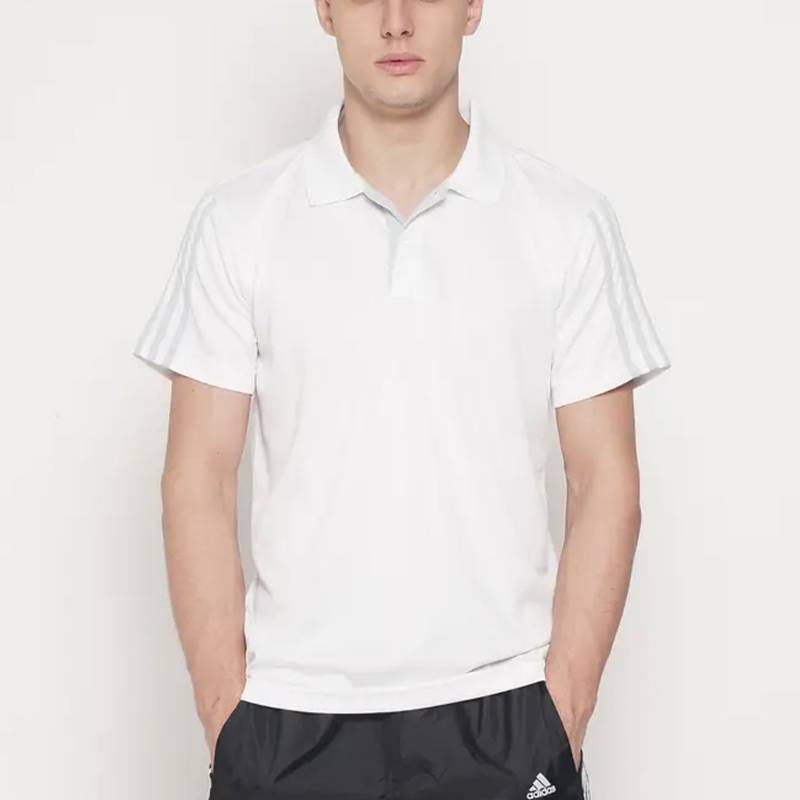 Adidas Poly Cotton Polo T-Shirt - White