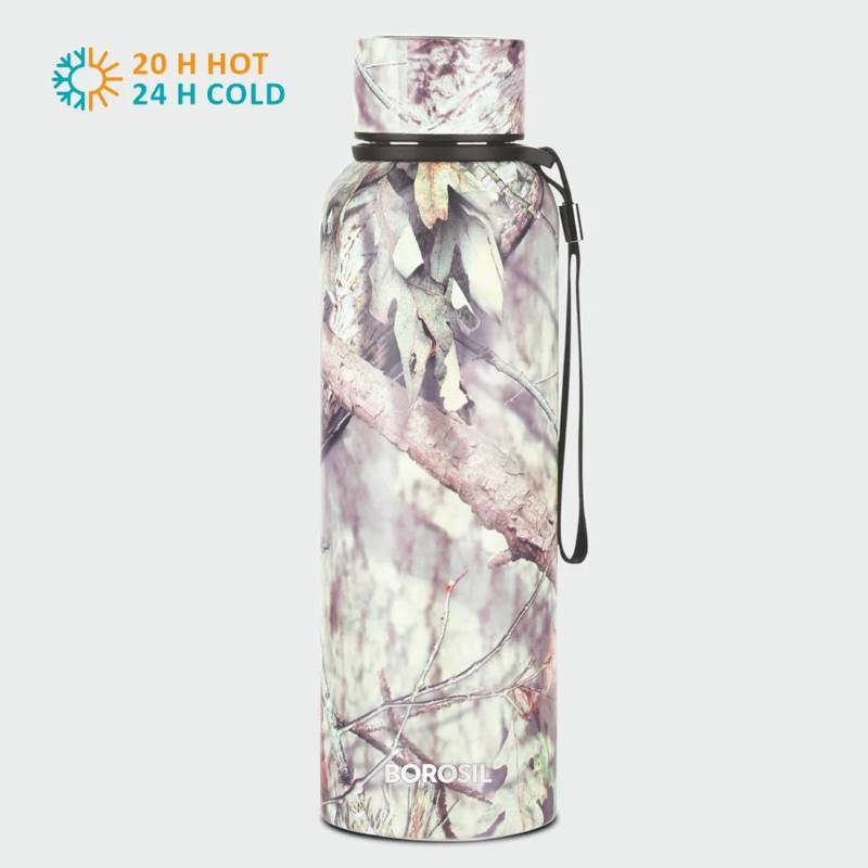 Borosil Hydra Trek Slate Stainless Steel Water Bottle