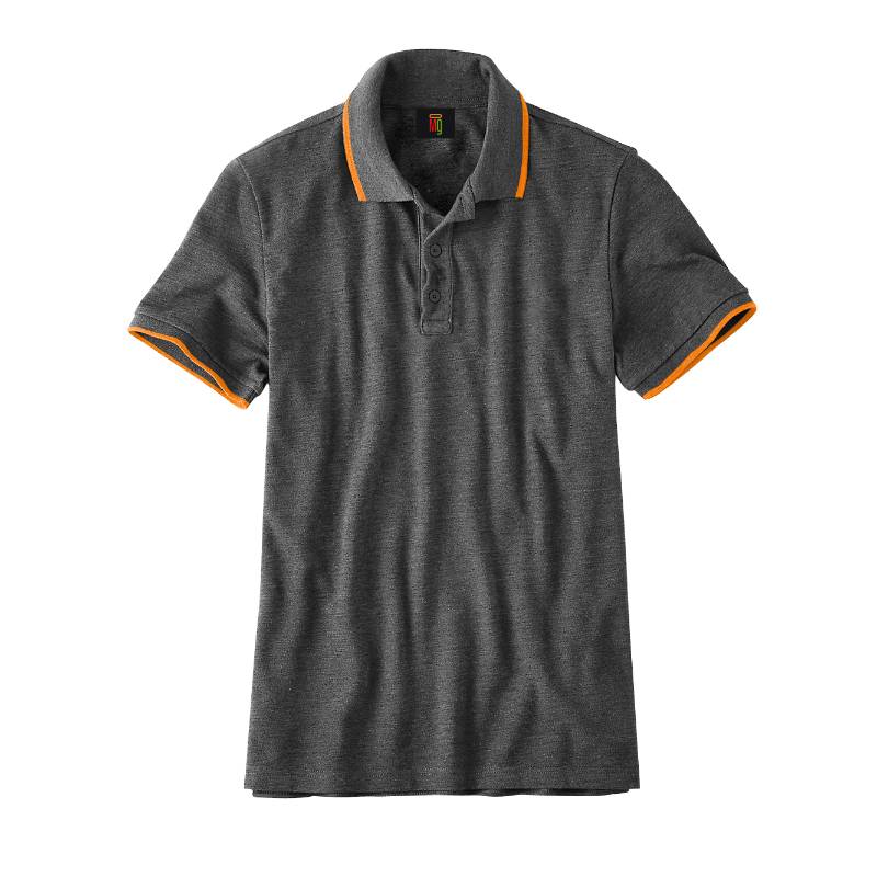 OMG Endurance Unisex Tipping Polo T-Shirt - Grey With Yellow