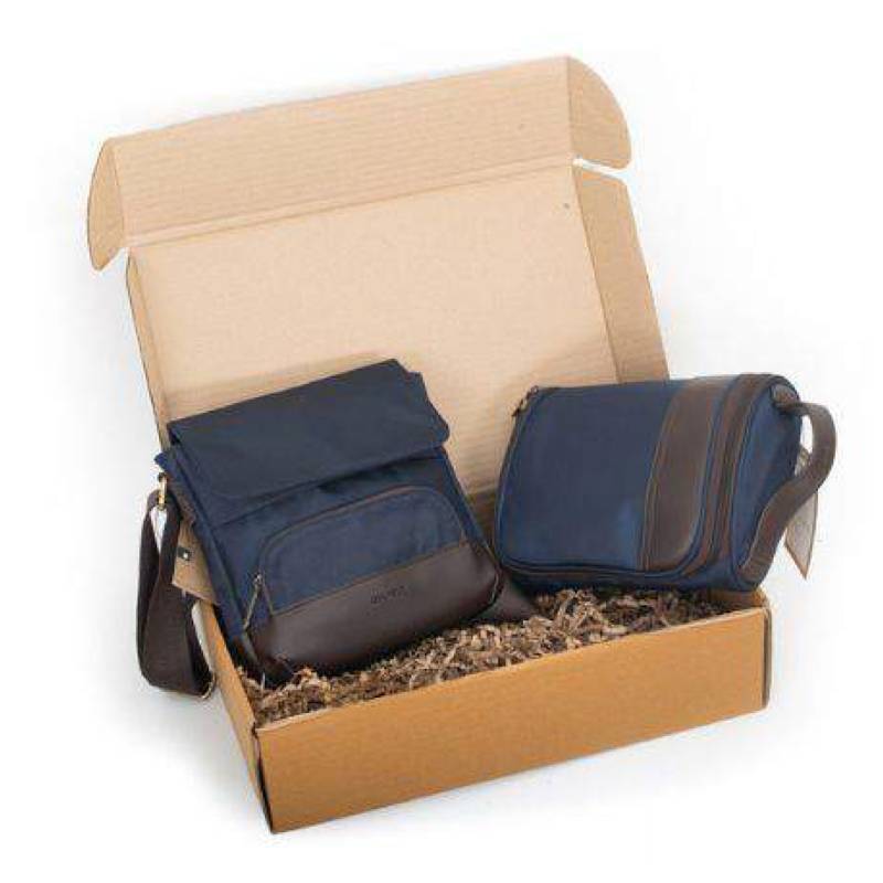 Oblique Gift Set GS - L02 Large - Navy/Brown