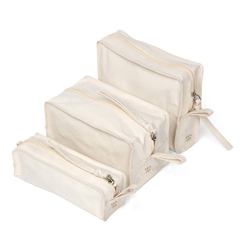 Soil Bloom Canvas Pouch Set Of 3