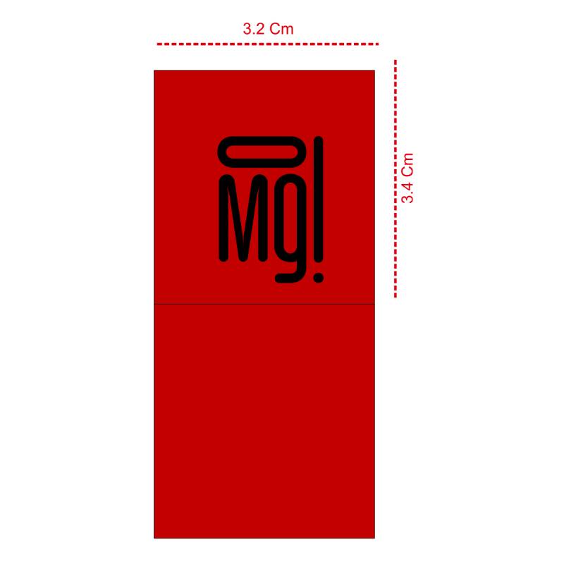 Brand Label -  OMG  - Red