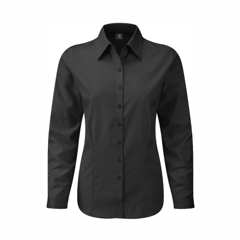 OMG Women's Casual Full Sleeve Formal Shirt - Black