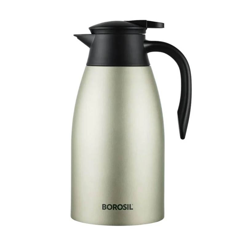 Borosil Oyster Stainless Steel 2 L Teapot with Handle