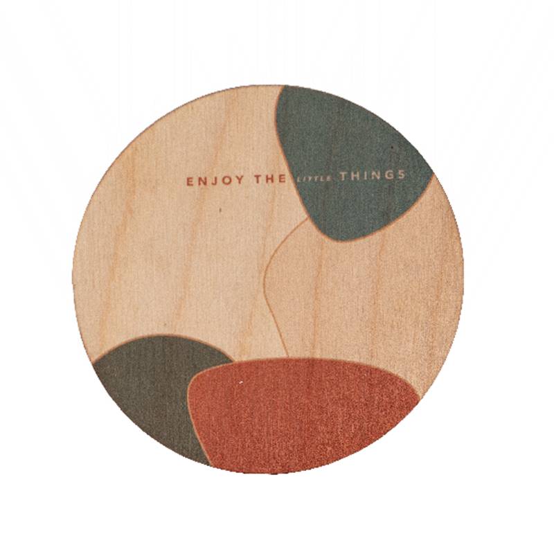 SOIL UV Custom Wooden Round Coaster