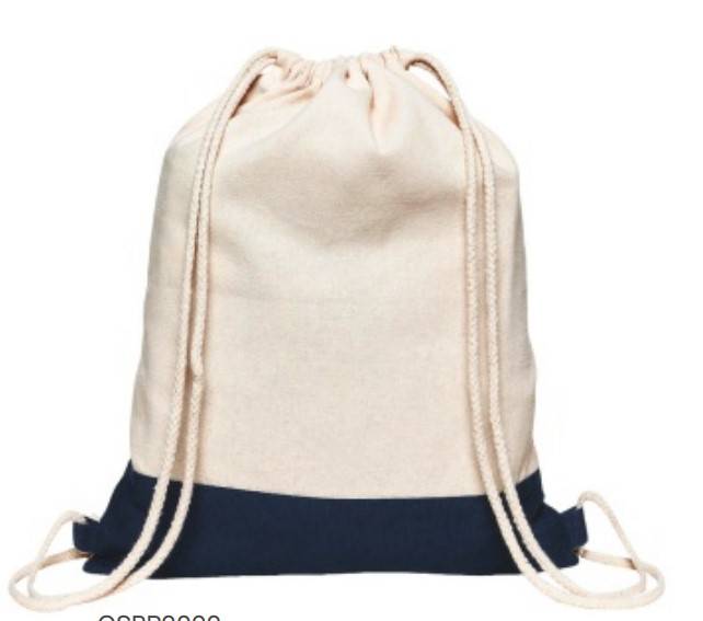 SOIL Two Tone Canvas Drawstring Backpack