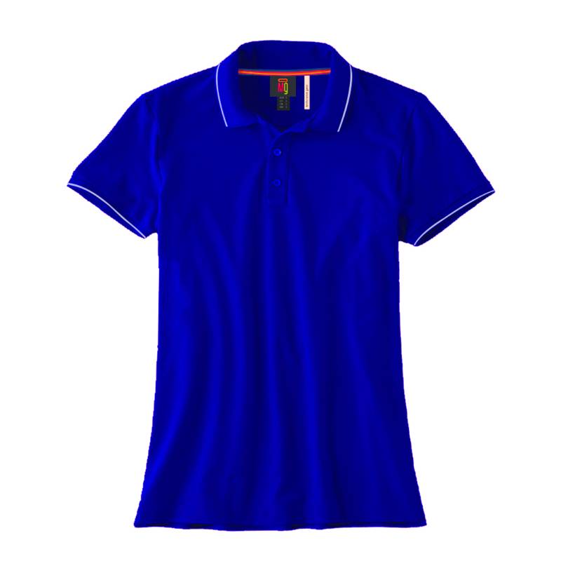 OMG Endurance Women's Tipping Polo T-Shirt - Royal Blue With White