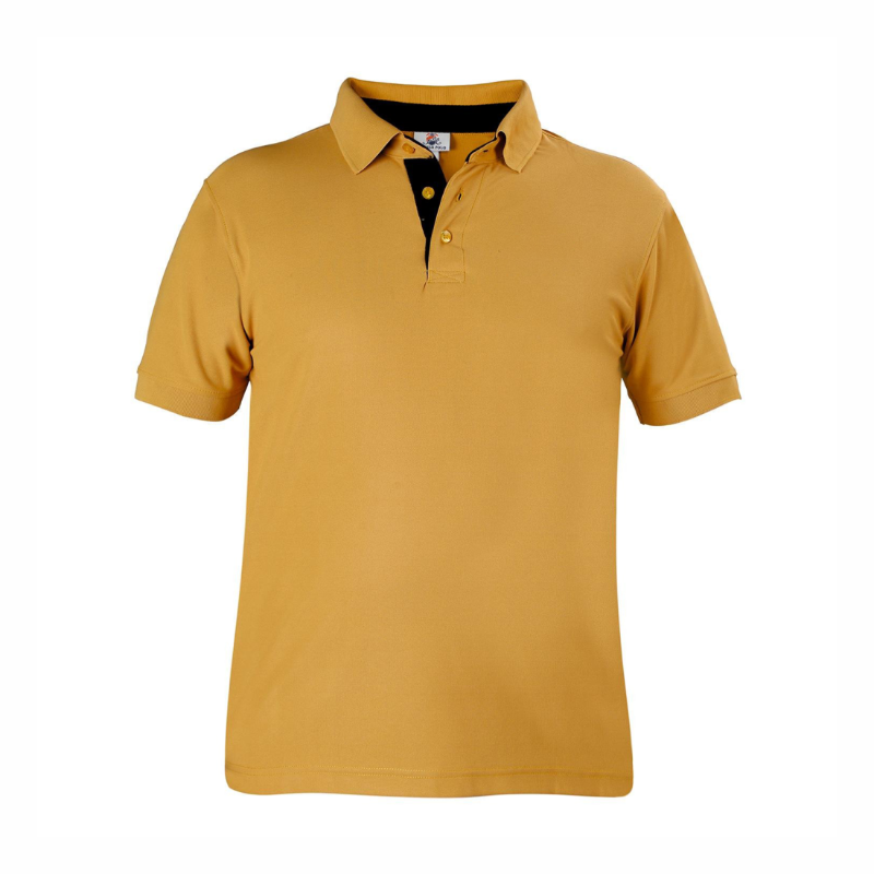 OMG Dryfit Men's Spanish Polo T-Shirt - Mustard
