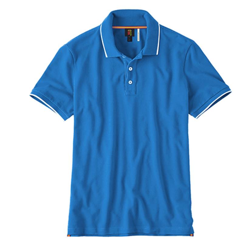 OMG Endurance Men's Tipping Polo T-Shirt - Light Blue With White