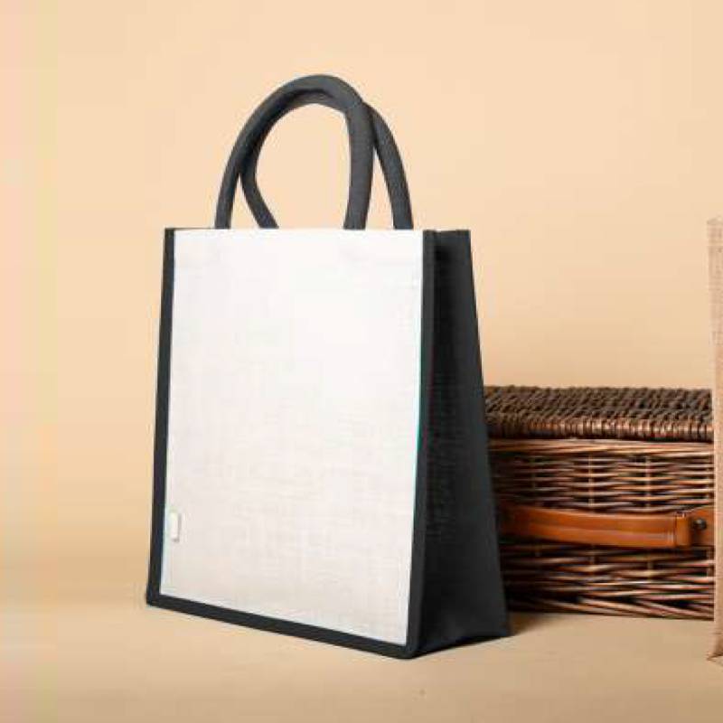 Oblique Oak - Jute Bag - Black