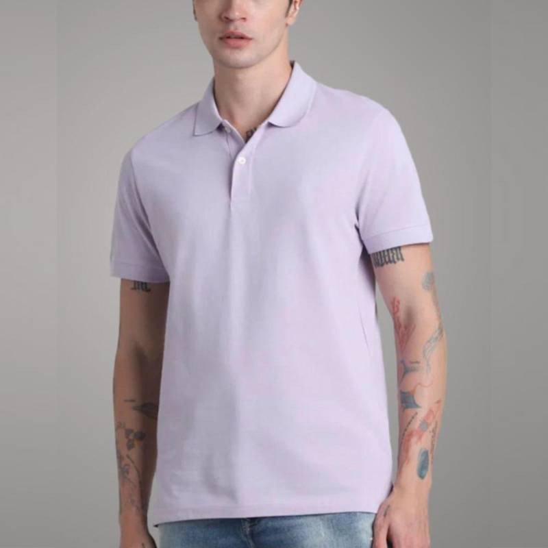 Jack & Jones Plain Polo T-Shirt - Purple