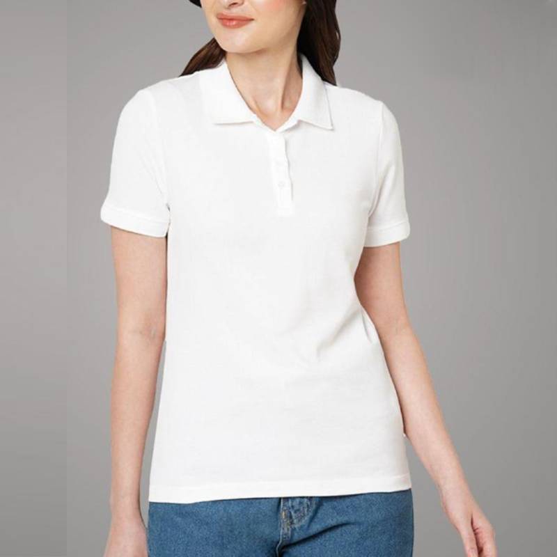 Jack & Jones Veromoda Jacquard Polo T-Shirt - White