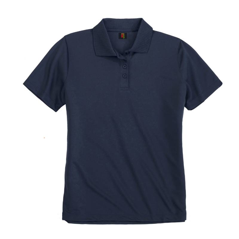 OMG Endurance Unisex Self Collar & Cuff Tipping Polo T-Shirt - Navy Blue