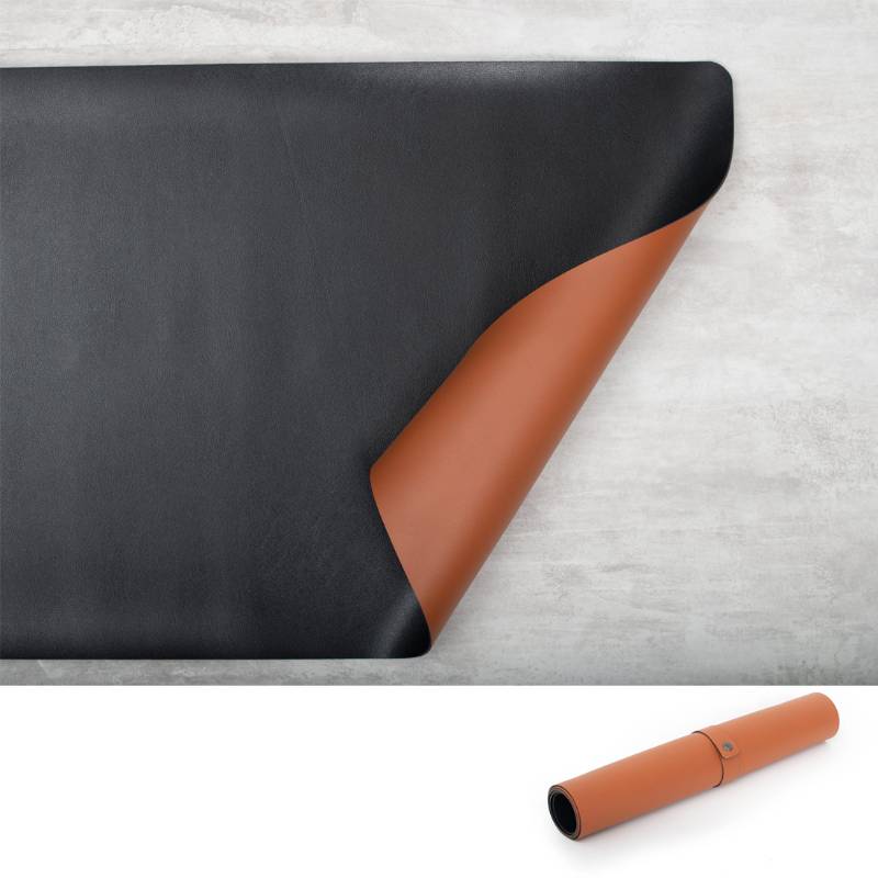 Oblique Desk Mat - Tan/Black