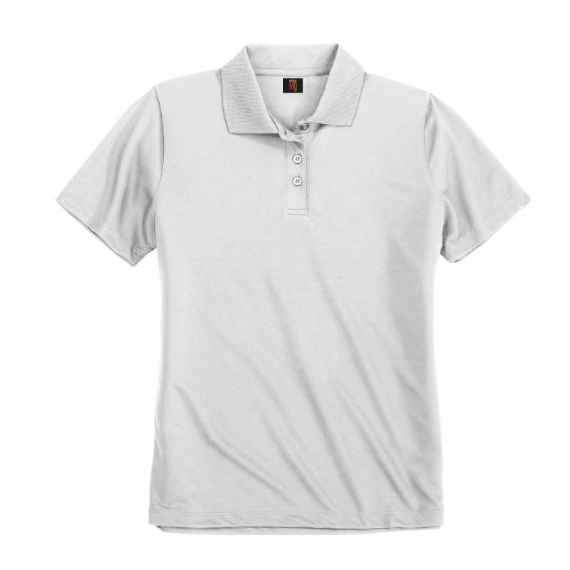 OMG Endurance Unisex Self Collar & Cuff Tipping Polo T-Shirt - White
