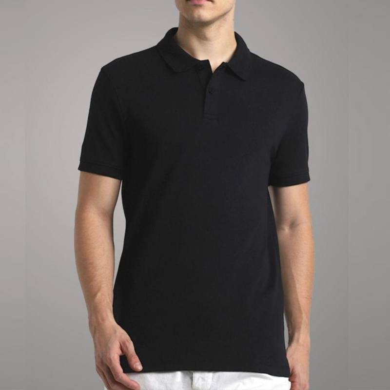 Jack & Jones Interlock Polo T-Shirt - Black