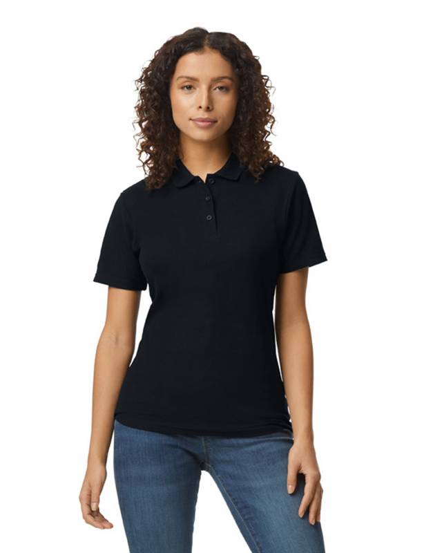 Gildan Softstyle Women's Pique Polo T-Shirt - Black