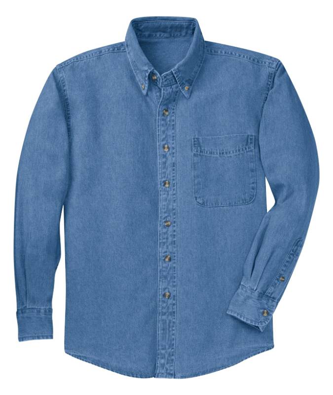 SOIL Unisex Denim Formal Shirt - Light Blue